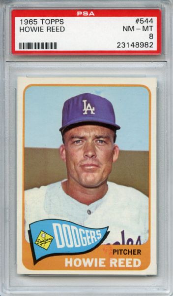 1965 Topps 544 Howie Reed PSA NM-MT 8