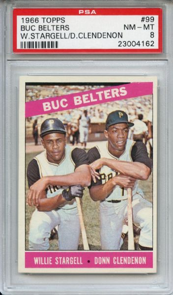 1966 Topps 99 Buc Belters Willie Stargell PSA NM-MT 8
