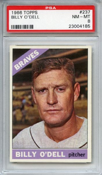 1966 Topps 237 Billy O'Dell PSA NM-MT 8