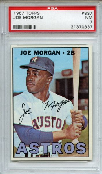 1967 Topps 337 Joe Morgan PSA NM 7