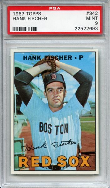 1967 Topps 342 Hank Fischer PSA MINT 9