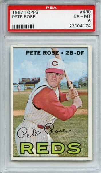 1967 Topps 430 Pete Rose PSA EX-MT 6