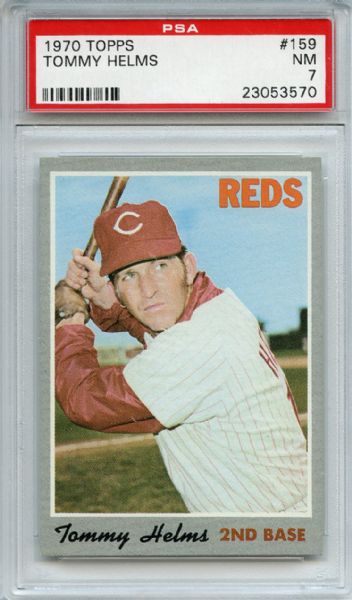 1970 Topps 159 Tommy Helms PSA NM 7