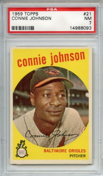 1959 Topps 21 Connie Johnson PSA NM 7