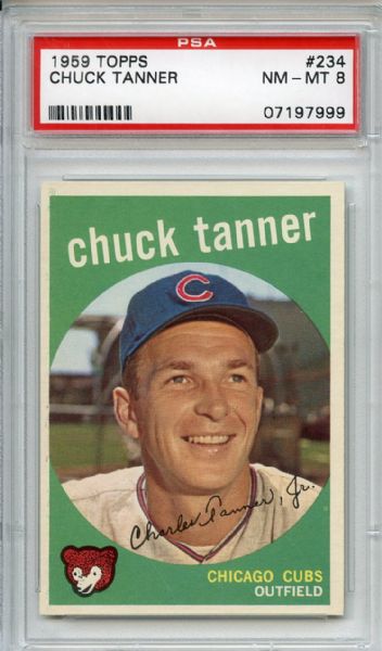 1959 Topps 234 Chuck Tanner PSA NM-MT 8