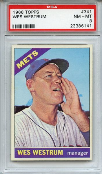 1966 Topps 341 Wes Westrum PSA NM-MT 8