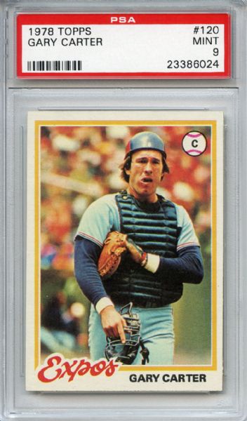 1978 Topps 120 Gary Carter PSA MINT 9