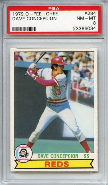 1979 O-Pee-Chee 234 Dave Concepcion PSA NM-MT 8