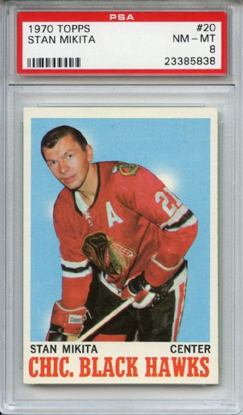 1970 Topps 20 Stan Mikita PSA NM-MT 8