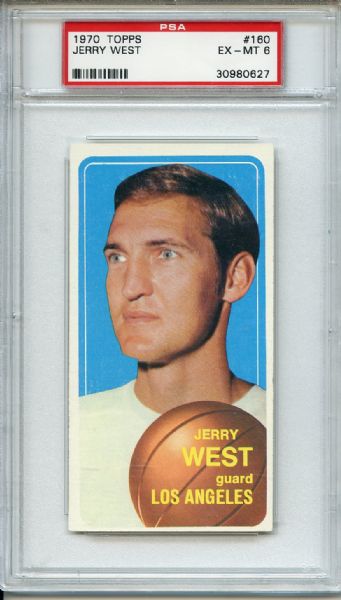 1970 Topps 160 Jerry West PSA EX-MT 6