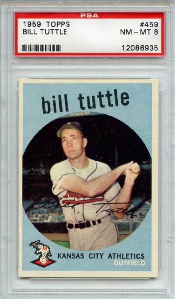 1959 Topps 459 Bill Tuttle PSA NM 7