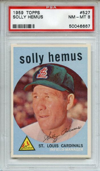 1959 Topps 527 Solly Hemus PSA NM-MT 8