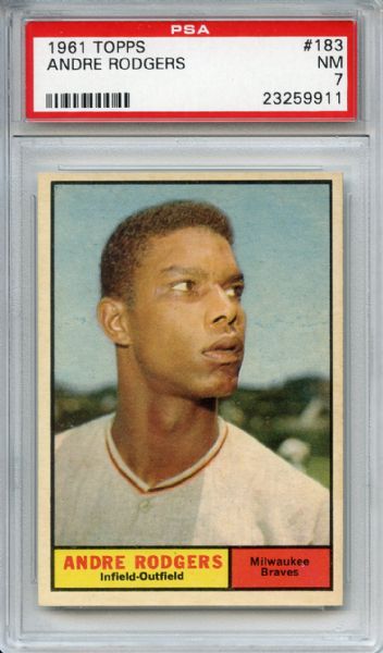1961 Topps 183 Andre Rodgers PSA NM 7