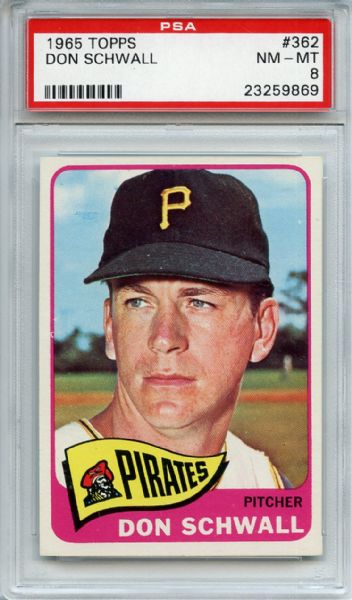 1965 Topps 362 Don Schwall PSA NM-MT 8