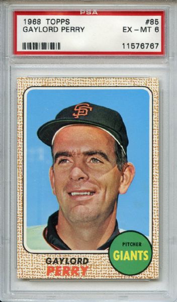 1968 Topps 85 Gaylord Perry PSA EX-MT 6