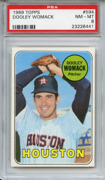 1969 Topps 594 Dooley Womack PSA NM-MT 8