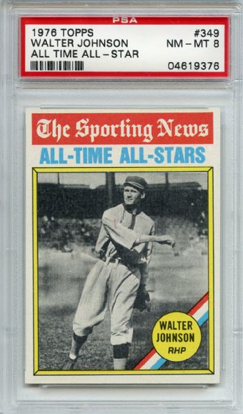 1976 Topps 349 Walter Johnson All Time All Star PSA NM-MT 8