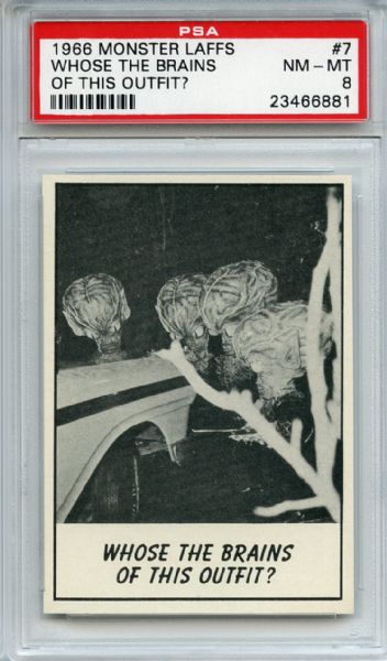1966 Monster Laffs 7 Whose the Brains of this Outfit? PSA NM-MT 8