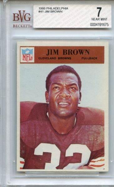 1966 Philadelphia 41 Jim Brown BVG NM 7