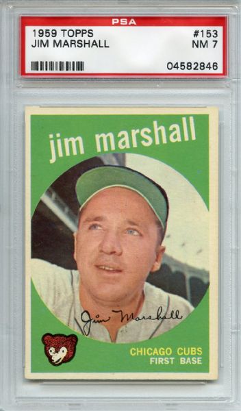 1959 Topps 153 Jim Marshall PSA NM 7