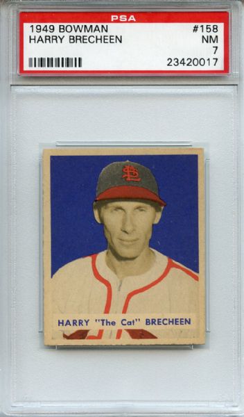 1949 Bowman 158 Harry Brecheen PSA NM 7