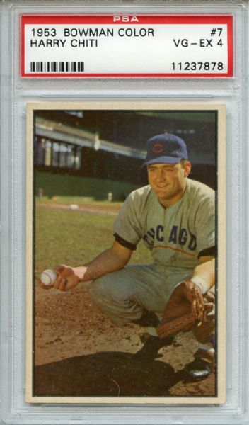 1953 Bowman Color 7 Harry Chiti PSA VG-EX 4