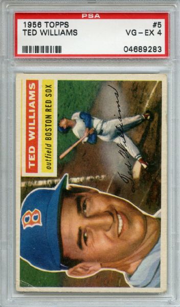 1956 Topps 5 Ted Williams PSA VG-EX 4