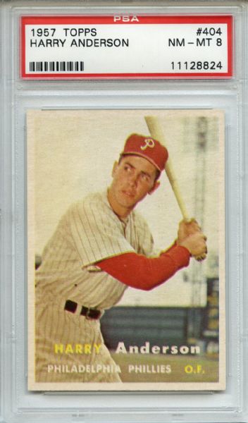 1957 Topps 404 Harry Anderson PSA NM-MT 8