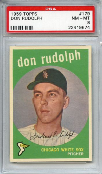 1959 Topps 179 Don Rudolph PSA NM-MT 8