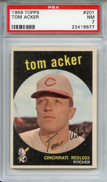 1959 Topps 201 Tom Acker PSA NM 7