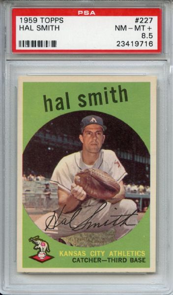 1959 Topps 227 Hal Smith PSA NM-MT+ 8.5