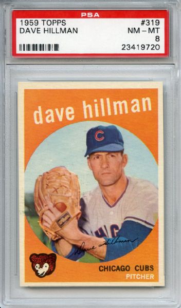 1959 Topps 319 Dave Hillman PSA NM-MT 8