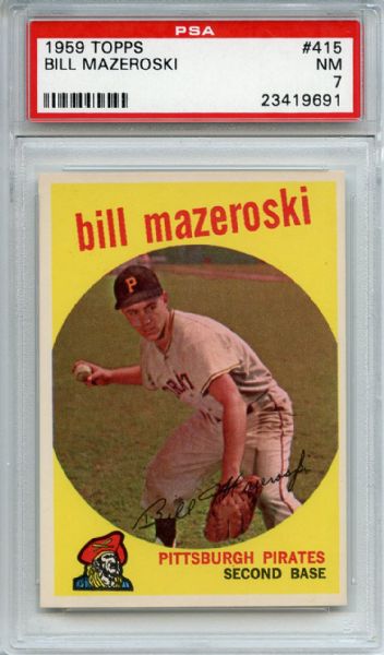 1959 Topps 415 Bill Mazeroski PSA NM 7