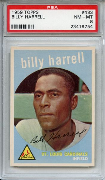1959 Topps 433 Billy Harrell PSA NM-MT 8