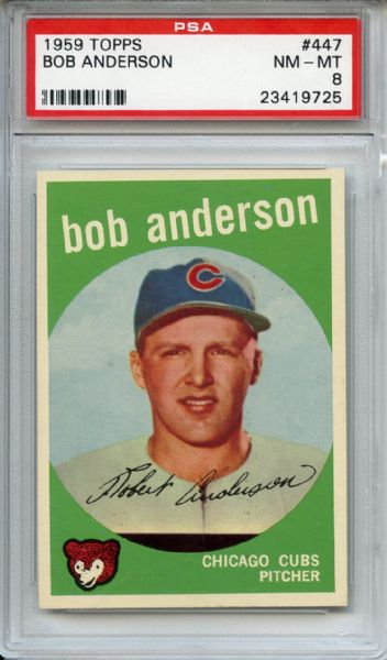 1959 Topps 447 Bob Anderson PSA NM-MT 8