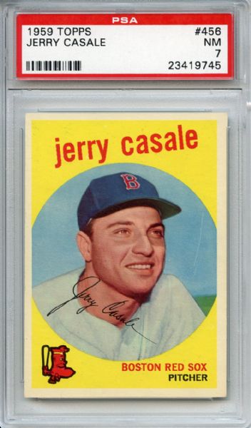 1959 Topps 456 Jerry Casale PSA NM 7