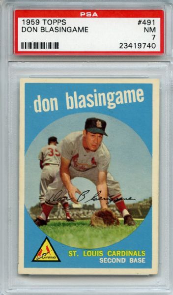 1959 Topps 491 Don Blasingame PSA NM 7