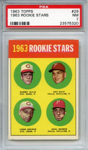 1963 Topps 29 1963 Star Rookies PSA NM 7