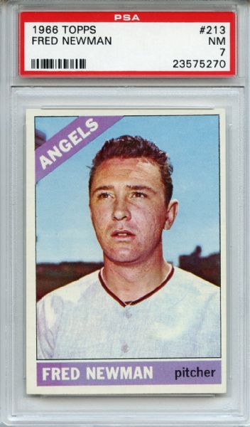 1966 Topps 213 Fred Newman PSA NM 7