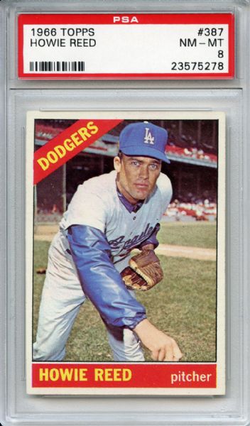 1966 Topps 387 Howie Reed PSA NM-MT 8