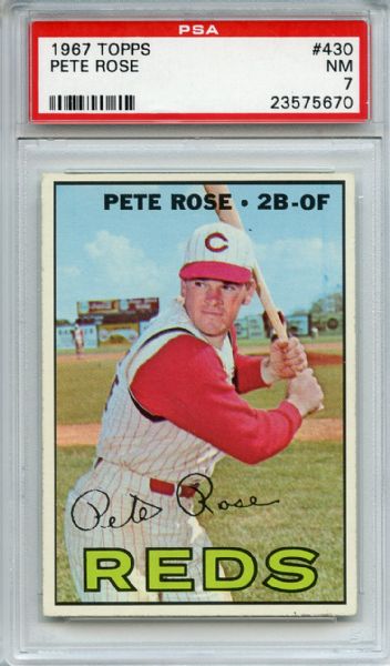1967 Topps 430 Pete Rose PSA NM 7