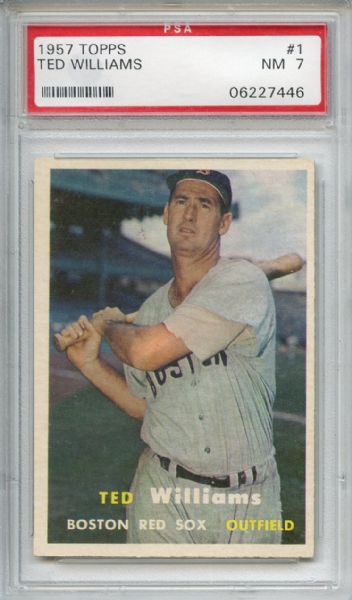 1957 Topps 1 Ted Williams PSA NM 7