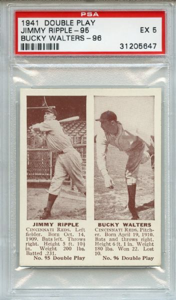 1941 Double Play 95/96 Ripple Walters PSA EX 5