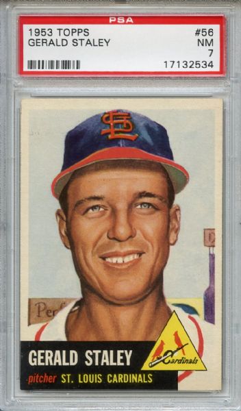 1953 Topps 56 Gerald Staley PSA NM 7