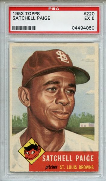 1953 Topps 220 Satchell Paige PSA EX 5