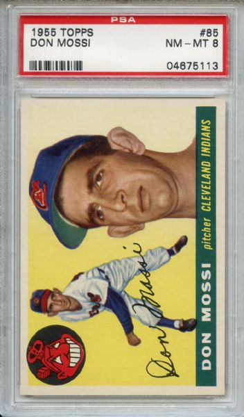 1955 Topps 85 Don Mossi PSA NM-MT 8