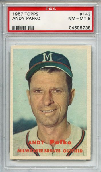 1957 Topps 143 Andy Pafko PSA NM-MT 8