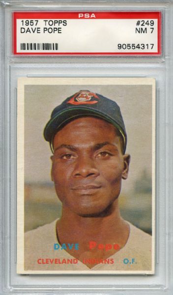 1957 Topps 249 Dave Pope PSA NM 7