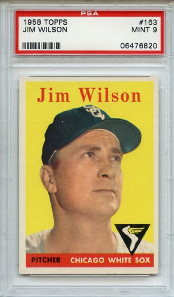 1958 Topps 163 Jim Wilson PSA MINT 9