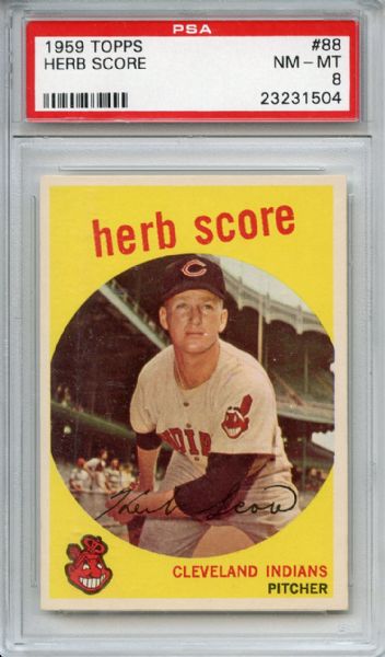1959 Topps 88 Herb Score PSA NM-MT 8